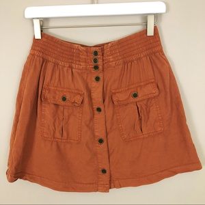Life in Progress Orange Cargo Mini Skirt Sz  Small